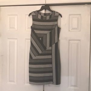 Grey Dress Cute Pattern Asymmetric Geometric